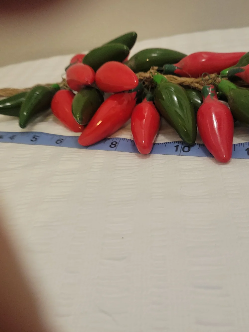 Ceramic Decorative Red & Green Chili Pepper Hanging Garland - Home Holiday